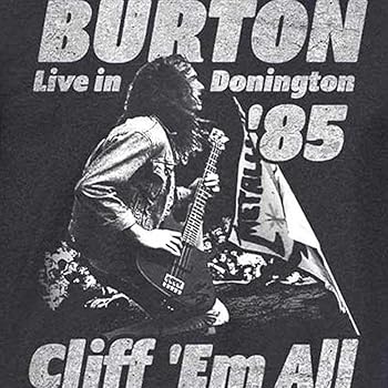 Amazon.com: Cliff Burton T Shirt Flag Retro Official Unisex